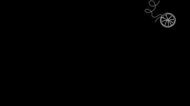 Animated self drawing of bottles with oil or honey or lemon or lime juice for scrubbing and body skin care with natural herbal skin care products. High quality footage
