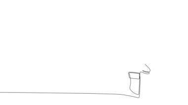 Ekip üyeleriyle plan tasarımı hakkında konuşmak için inşaat sahasında sürekli mimar toplantısının animasyon çizimi. Mimarlık konsepti. Tek çizgi animasyonu. Yüksek kalite 4k görüntü