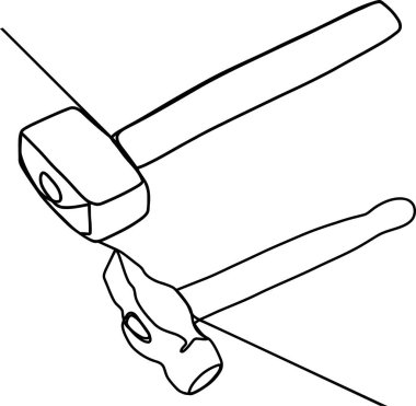 Koleksiyon, bina, onarım, aletler illüstrasyon, çizim, oyma, çizgi sanatı, vektör. Vektör illüstrasyonu