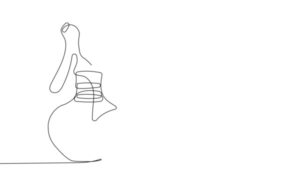 Değişik Temizlik Malzemelerinden Oluşan Set Şişelerinin Sürekli Çizilmesinin Animasyon Çizimi — Stok video