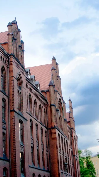 Ancient Buildings Ostrow Tumski Daytime Wroclaw High Quality Photo — Fotografia de Stock