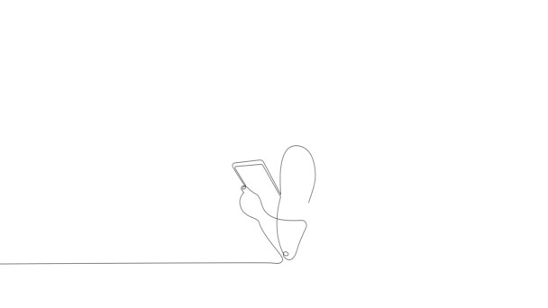 Animowany Samodzielny Rysunek Architekta Budowlańca Kaskiem Głowie Przy Użyciu Tabletu — Wideo stockowe