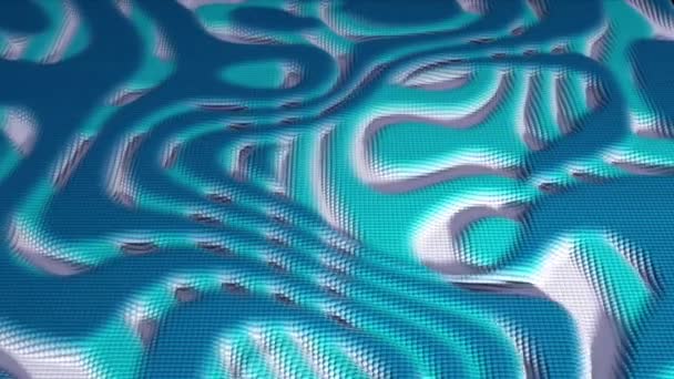 Animation Colorful Particles Moving Wavy Motion Seamless Loop Animation Rendered — Stock Video