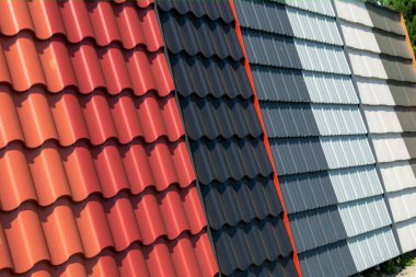 New roof tiles in different colors. High quality photo
