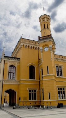 Ancient buildings on Ostrow Tumski at daytime in Wroclaw. High quality photo