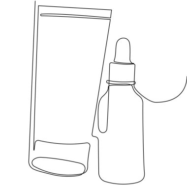 Deri bakımı konsepti. İniş sayfası şablonu. Sabah rutini. Banyo zamanı. Doğal bitkisel cilt bakım ürünleri ve vücut bakımı için organik ürünler, üst görünüm. Vektör illüstrasyonu