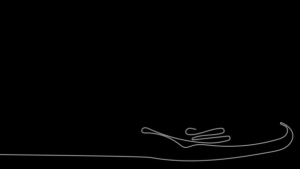 Disegno Animato Linea Continua Tira Bottiglie Serie Pulizia Diversa Procucts — Video Stock
