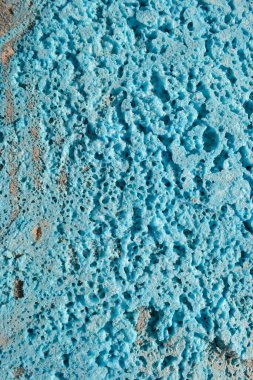 Sanatsal doku mavi poliüretan köpük ve gri beton elementleri. Yüksek kalite fotoğraf