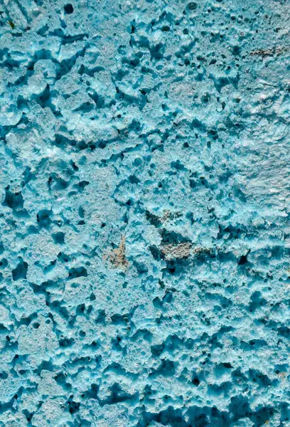 Artistic Texture Blue Polyurethane Foam Cut Elements Gray Concrete High Stock Photo