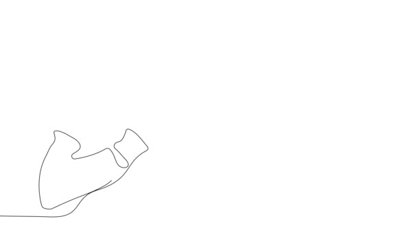 Анимированный Саморисование Непрерывной Линии Рисования Вашего Дизайна Минимальный План — стоковое видео