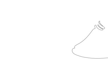 Animated self drawing of bottles with oil or honey or lemon or lime juice for scrubbing and body skin care with natural herbal skin care products. High quality footage
