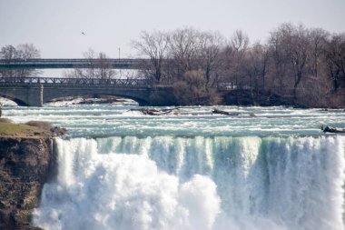 Güzel Niagara Şelalesi. Baharda Kanada tarafından Horseshoe Falls. Yüksek kalite fotoğraf