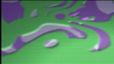 Dalgalı bir hareketle hareket eden üç boyutlu renkli parçacıkların animasyonu. Kusursuz döngü animasyonu. CG hazır. Yüksek kalite 4k görüntü