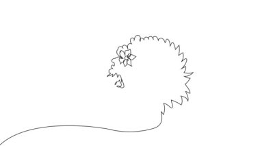 Noel Baba 'nın kendini çizmesi. Şöminenin üzerine çikolata çizmenin 2D animasyonu. 4k stok video alfa kanalı ile beyaz tahta, karatahta, sunum yüksek kalite 4k görüntü