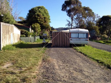 Camping Site at Otama Beach, North Island, New Zealand.