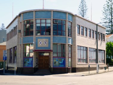 Building in art deco style, in Napier, North Island, New Zealand.
