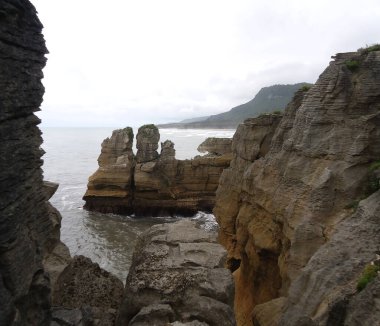 Pancake Rocks, Paparoa National Park, Punakaiki, South Island, New Zealand.