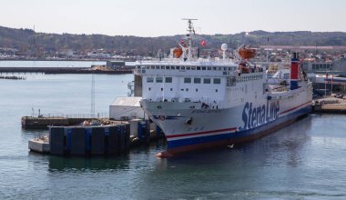Stena Line s ferry Stena Gothica, at the quay at the ferry terminal in Fredrikshamn, Jutland, Denmark.