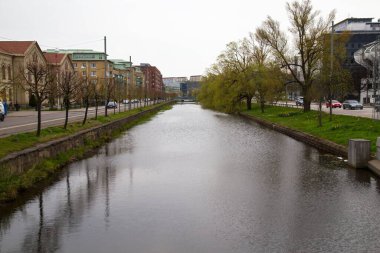 Göteborg 'un merkezindeki Ullevi Caddesi, Vastergotland, İsveç.