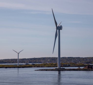 Göteborg, Vastergotland, İsveç dışında rüzgar türbinleri.