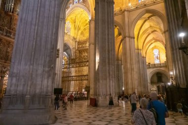 Sevilla, Endülüs, İspanya 'daki Katedral' de..