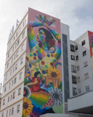 Resimli modern bina, Ronda, Endülüs, İspanya.