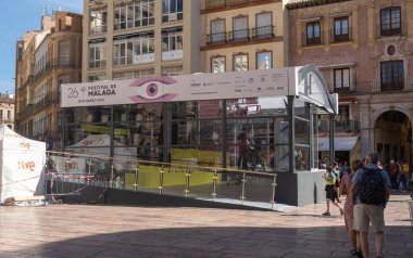 Malaga, Endülüs, İspanya 'da TV yayını.