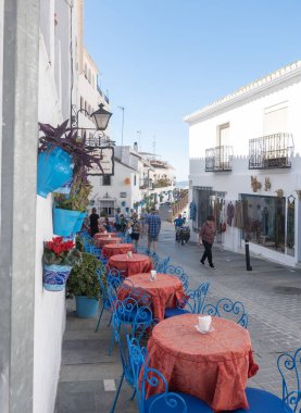 İspanya 'nın Endülüs kentindeki Mijas köyünde kentsel çevre.