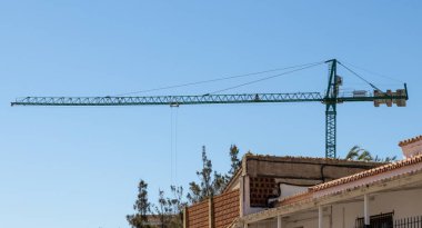 Torremolinos, Endülüs, İspanya 'da inşaat alanı.