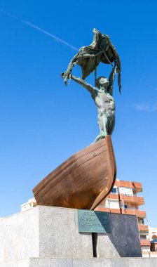 Torremolinos, Endülüs, İspanya 'daki gezinti güvertesinin sanat eserleri.