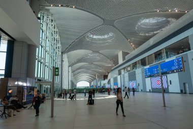 İstanbul (yeni) Havalimanı, Türkiye 'deki terminalin içi.