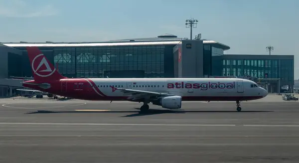 Stock image Airliner from atlasglobal at Istanbul (new) Airport, Turkey.