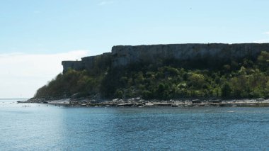 Mountain and the Baltic sea, at Stora Karlso, Gotland, Sweden. clipart