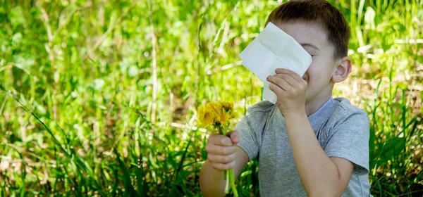 Ребенка Аллергия Весенние Цветы Селективный Фокус — стоковое фото