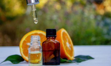 turuncu gerekli yağ .seçici odak