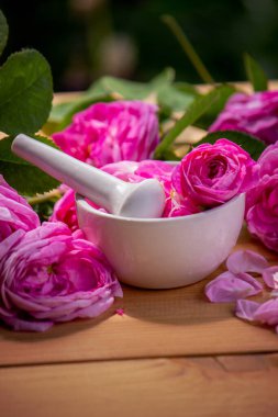 gül önemli yağ .seçici odak