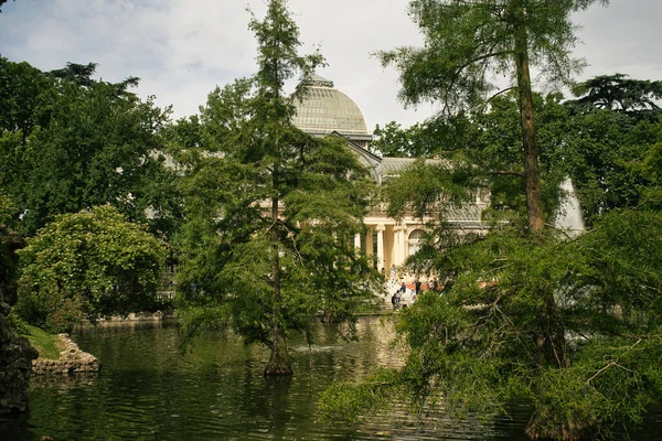 stock image In the Retiro Park of Madrid there is a jewel called Palacio de cristal, a jewel without a doubt.