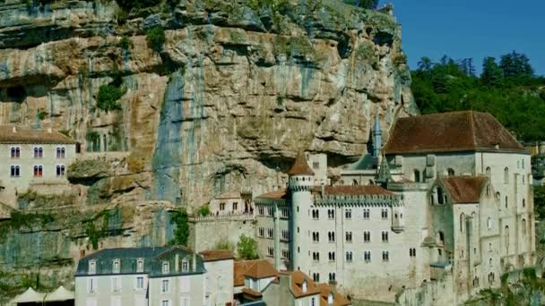 Рокамадур Несомненно Один Самых Красивых Городов Франции Мира — стоковое видео