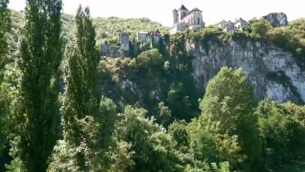 Sant Cirq Lapopie One Most Beautiful Villages France — Stock Video