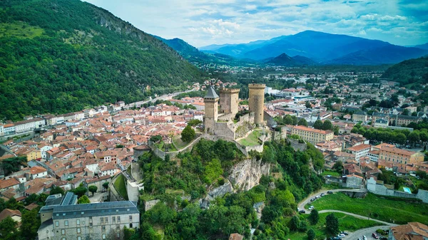 stock image Foix and Mirepoix, two spectacular French villas