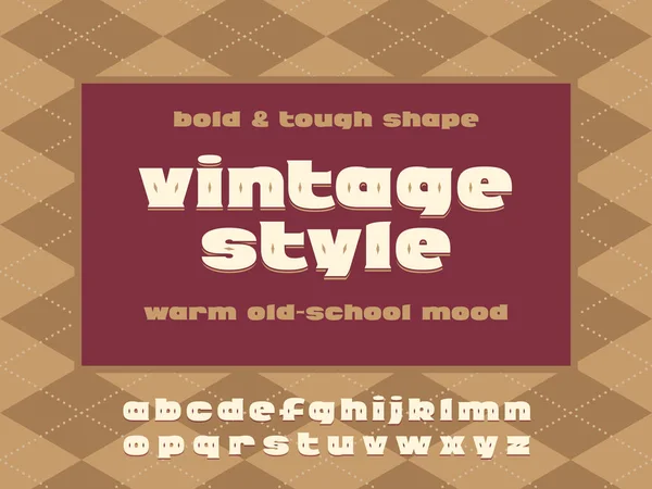 Vintage Style Τολμηρή Γραμματοσειρά Διακοσμητικά Στοιχεία — Διανυσματικό Αρχείο