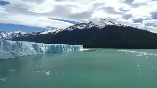 Блакитний Лід Льодовика Періто Морено Національному Парку Патагонії Аргентина Бірюзовою — стокове відео