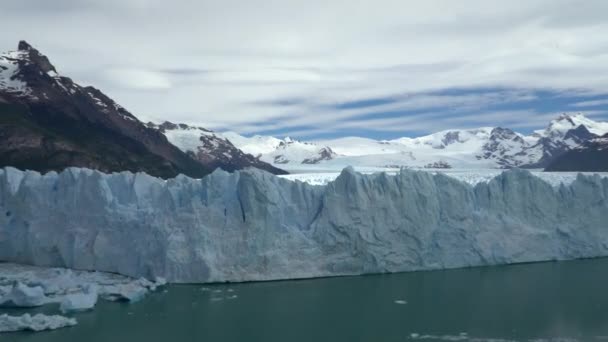 Голубой Лед Ледника Перито Морено Национальном Парке Ледники Патагонии Аргентина — стоковое видео