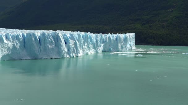 Hielo Azul Del Glaciar Perito Moreno Parque Nacional Glaciares Patagonia — Vídeo de stock