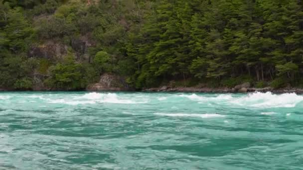 Carretera Austral Patagonya Şili Güney Amerika Boyunca Turkuaz Suyla Rio — Stok video