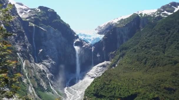 Ventisquero Colgante Hengende Isbre Patagonia Chile – stockvideo