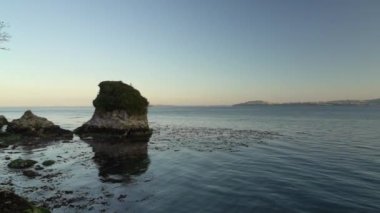 Ancud, Chiloe, Chile - 12 23 2018: coastline close to Ancud on Chiloe island along the pacific coast line of Patagonia, Chile