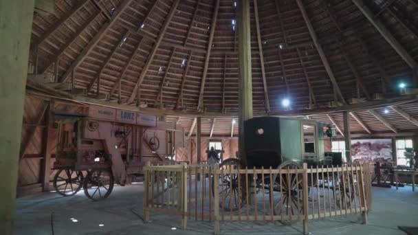 Frutillar Chile 2018 Old Barn Farm Shed German Colonial Museum — стоковое видео