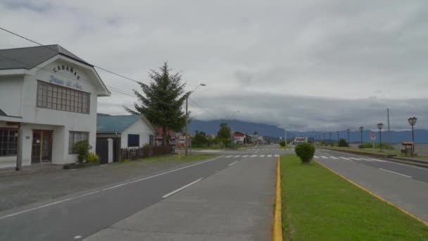 Patagonya Şili Deki Chaiten Şehri Carretera Austral Boyunca Chaiten Volkanı — Stok video