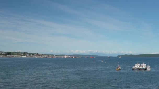 Bay Quellon Coastline Pacific Ocean Cheloe Island Patagonia Chile Start — Vídeo de stock
